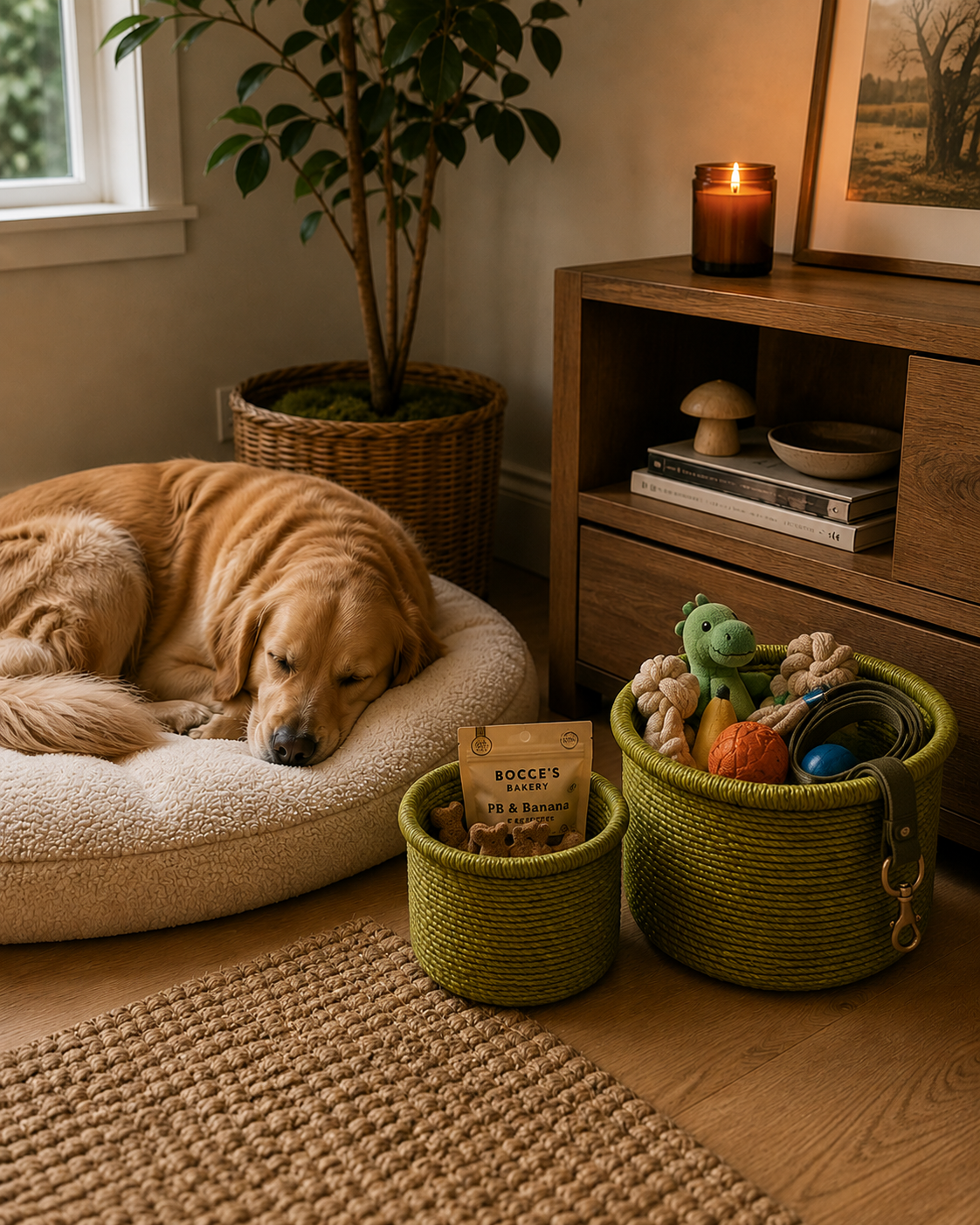 Set of 3 Nest & Neat Storage Basket - Natural