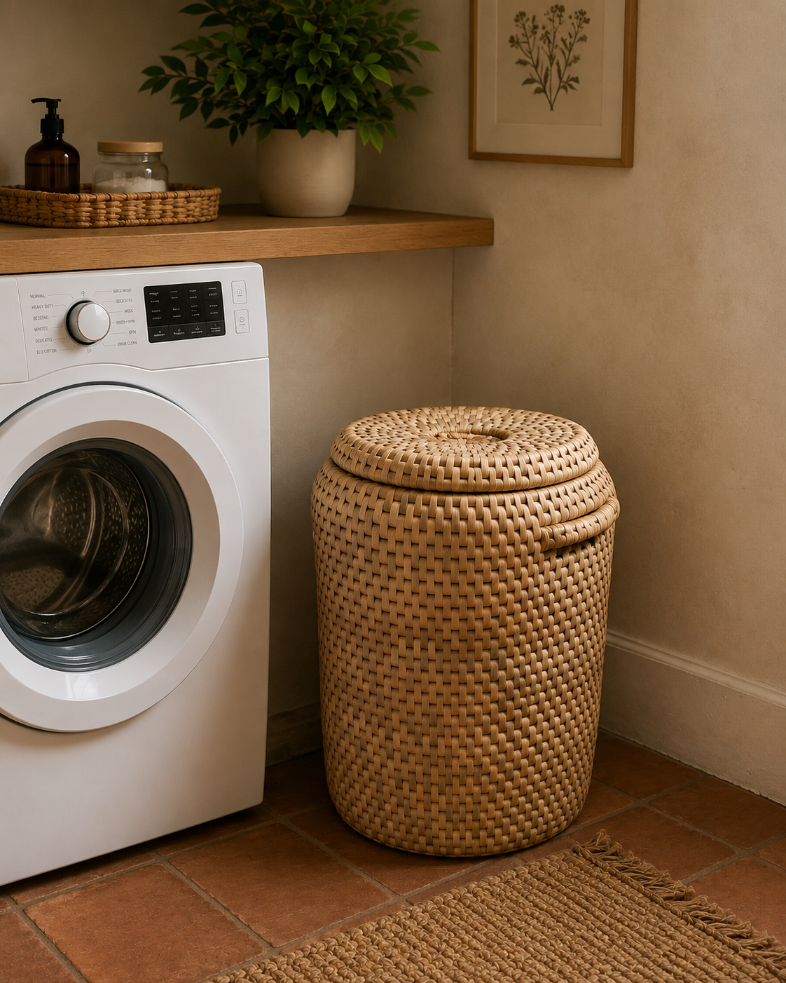 Grass Woven Laundry Basket