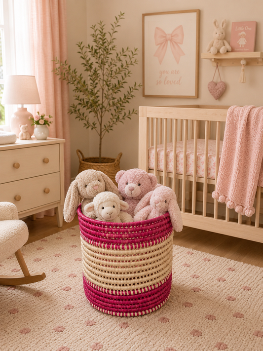 Blush Bloom Storage Basket