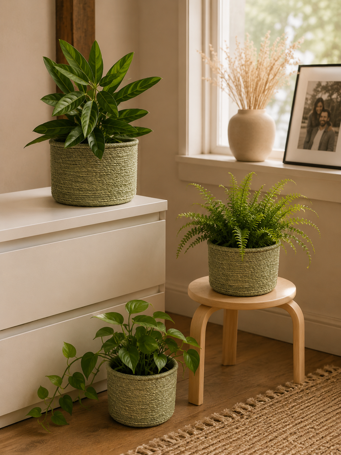 Set of 3 Nest & Neat Storage Basket - Natural