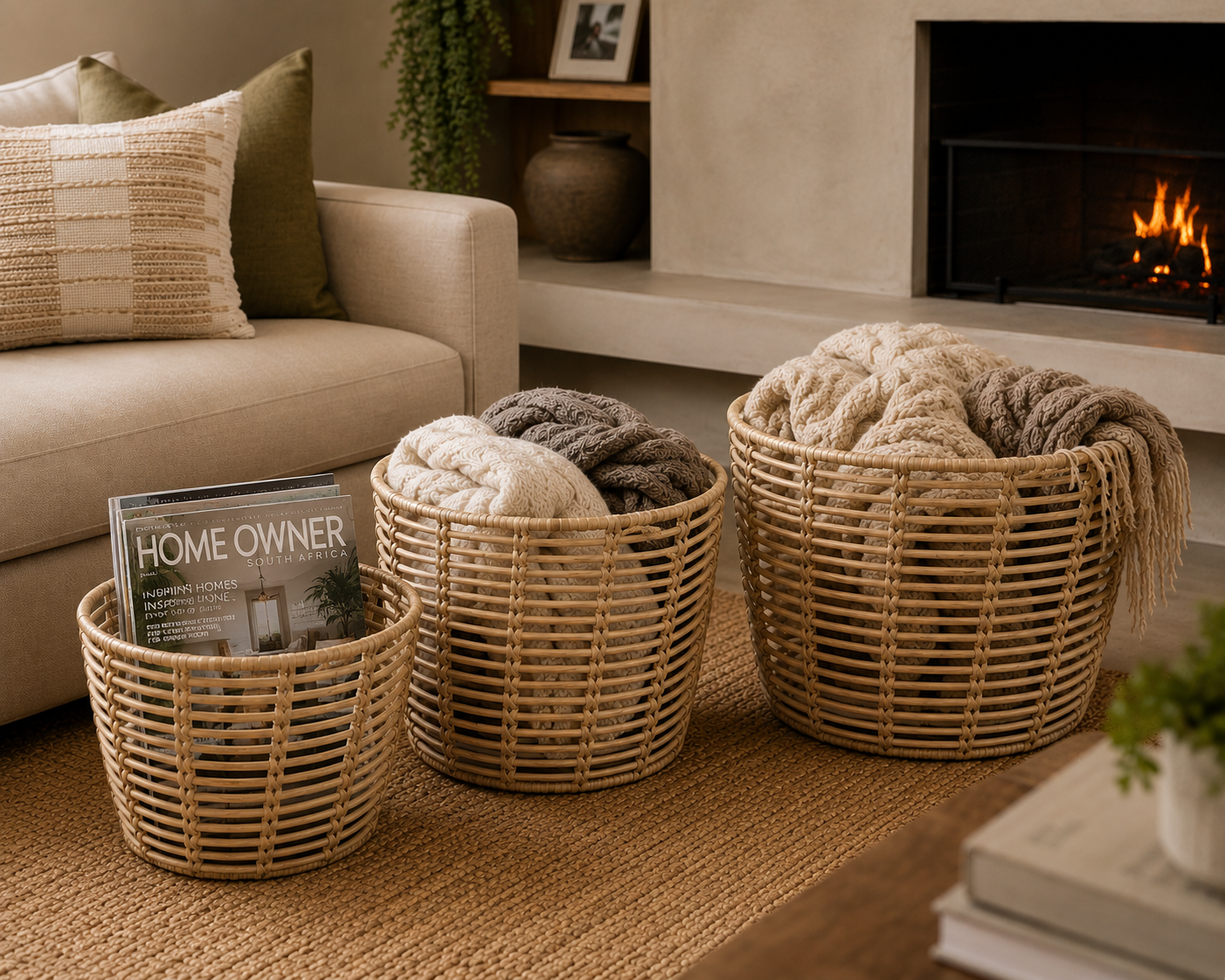 Large Storage Baskets (No handles) - Natural