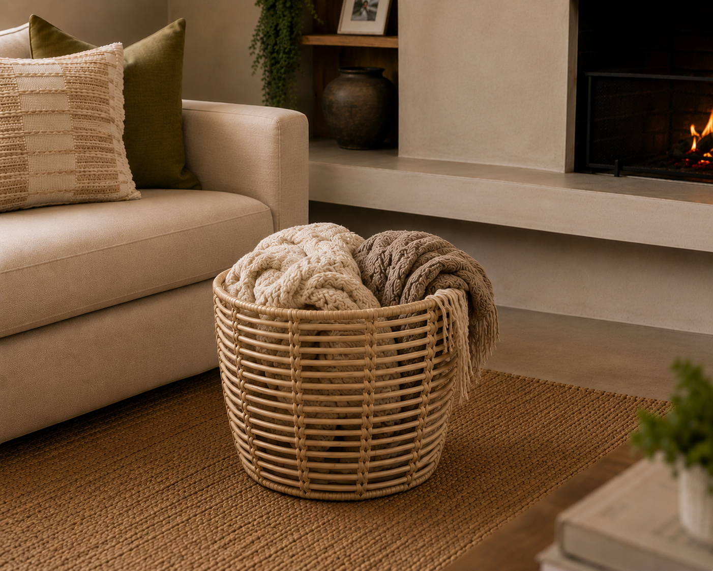 Medium Storage Basket (No handles) - Natural