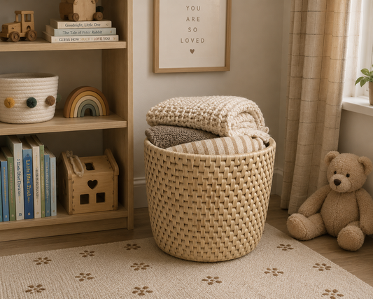 Large Grass Storage Basket (No handles) - Natural