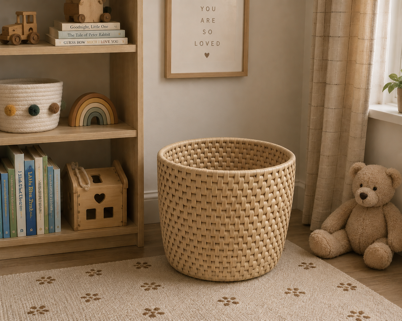 Large Grass Storage Basket (No handles) - Natural