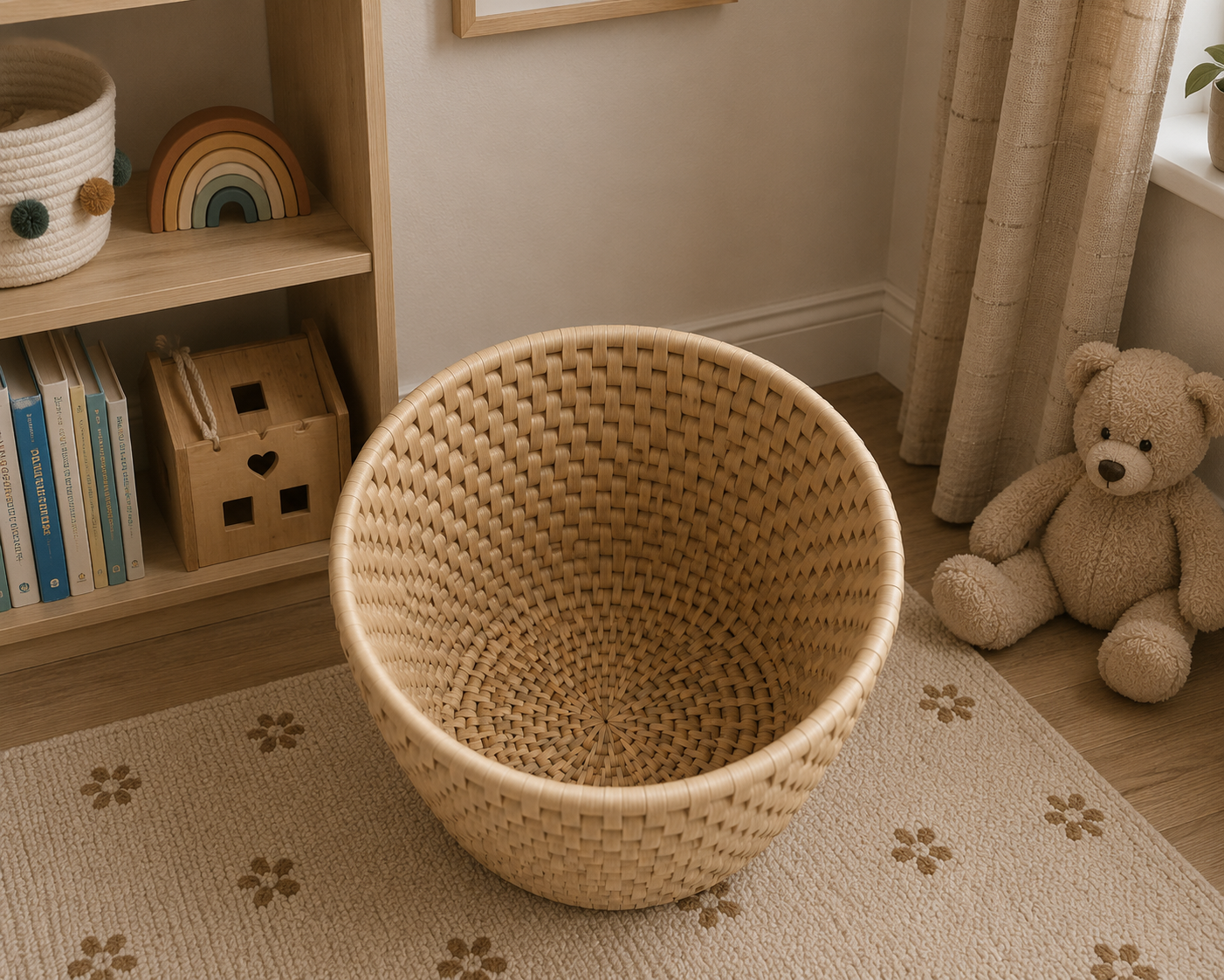 Large Grass Storage Basket (No handles) - Natural