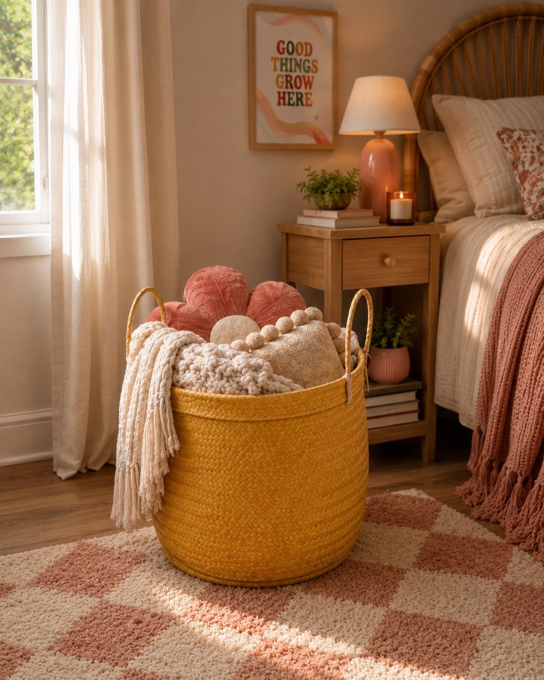 Large Softbags Round Handles - Yellow