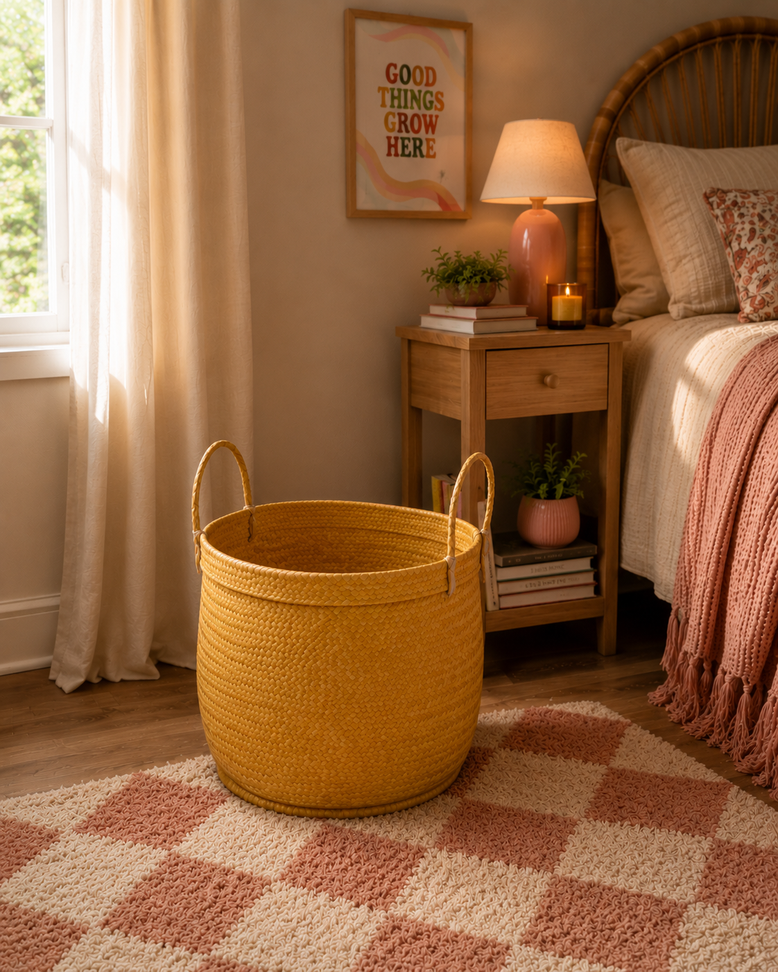 Large Softbags Round Handles - Yellow