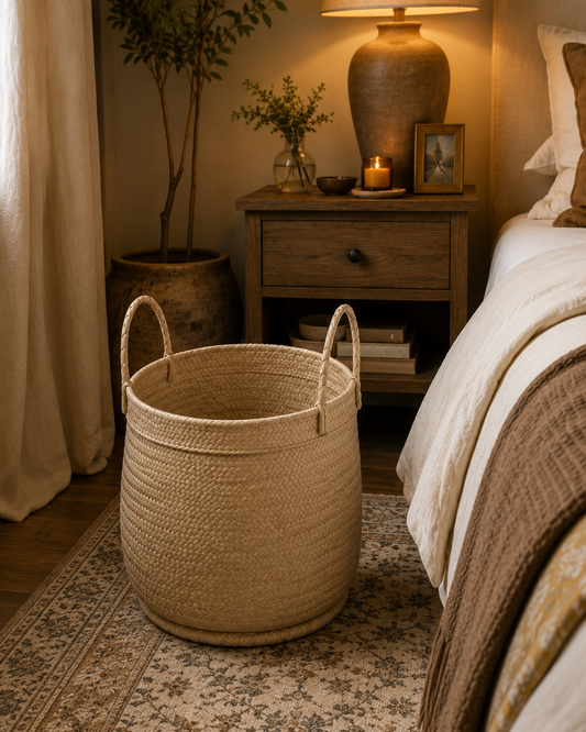 Large Softbags Round Handles - Natural