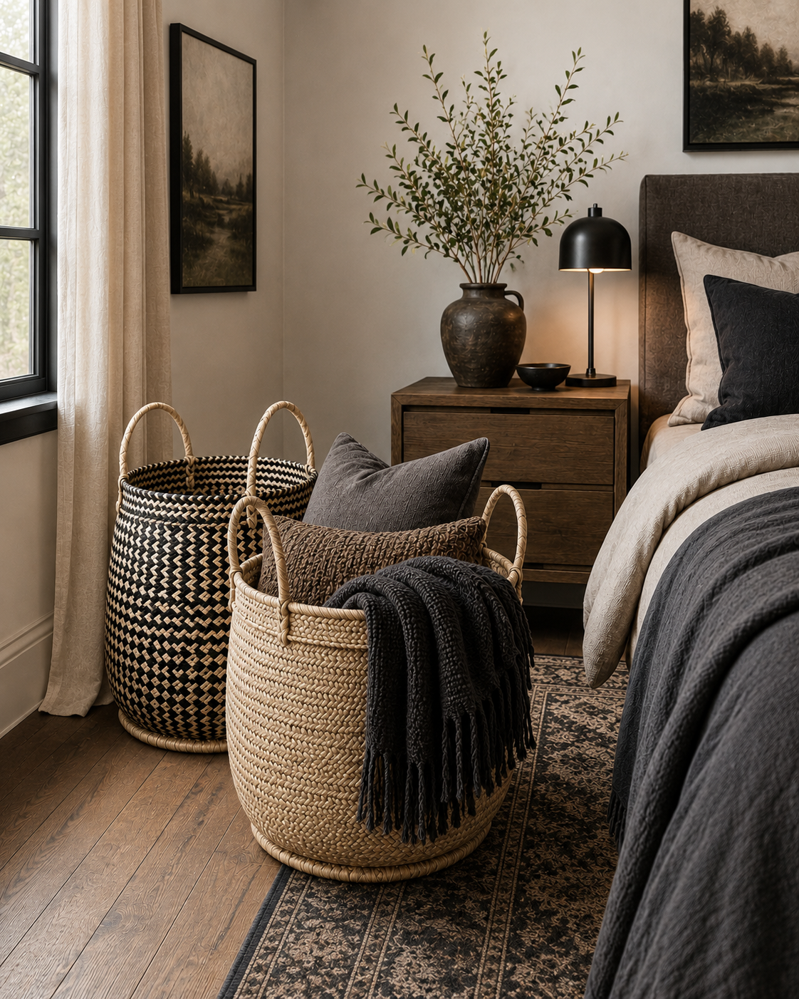 Large Softbags Round Handles - Natural